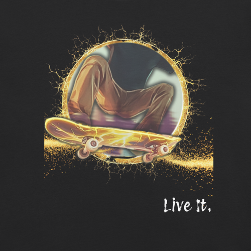 Cool Skateboard T-shirt. Live It.